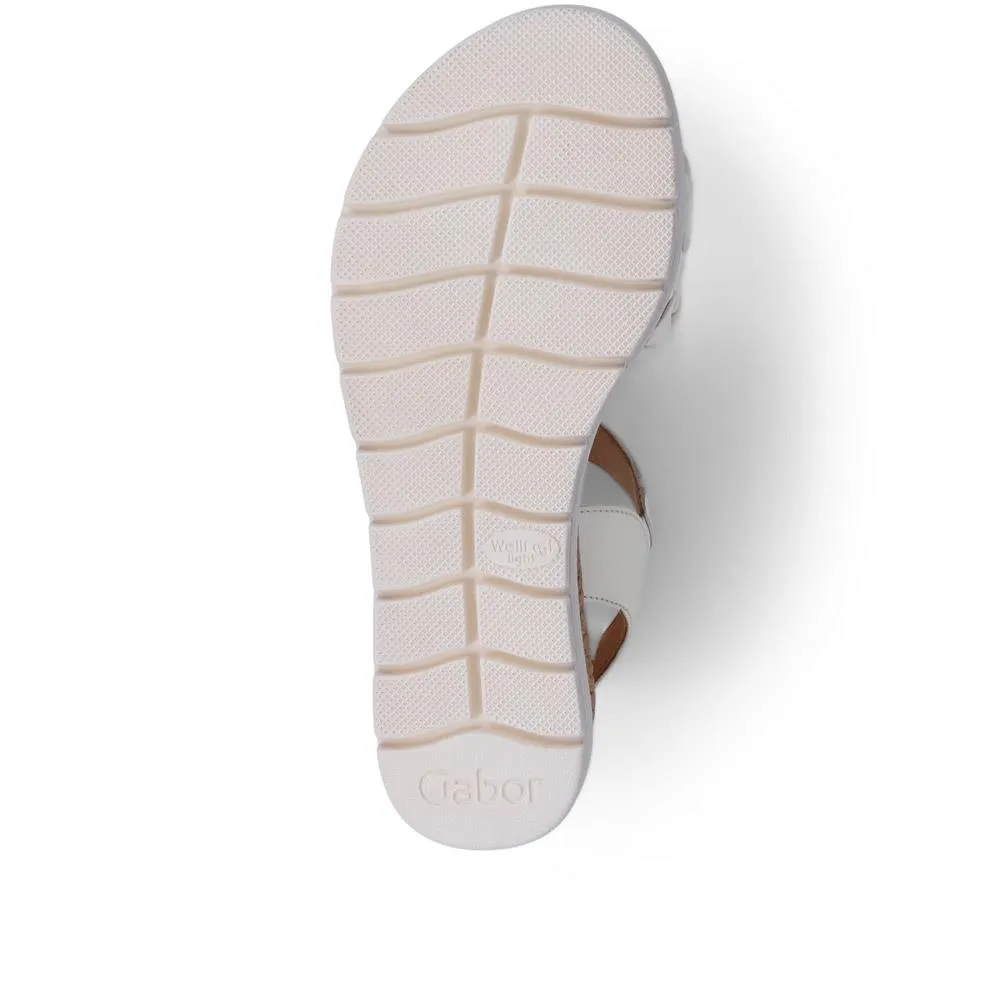 Leather Wedge Heeled Sandals - GAB39503 / 325 081 - White sold by Jones Bootmaker product image thumbnail 4