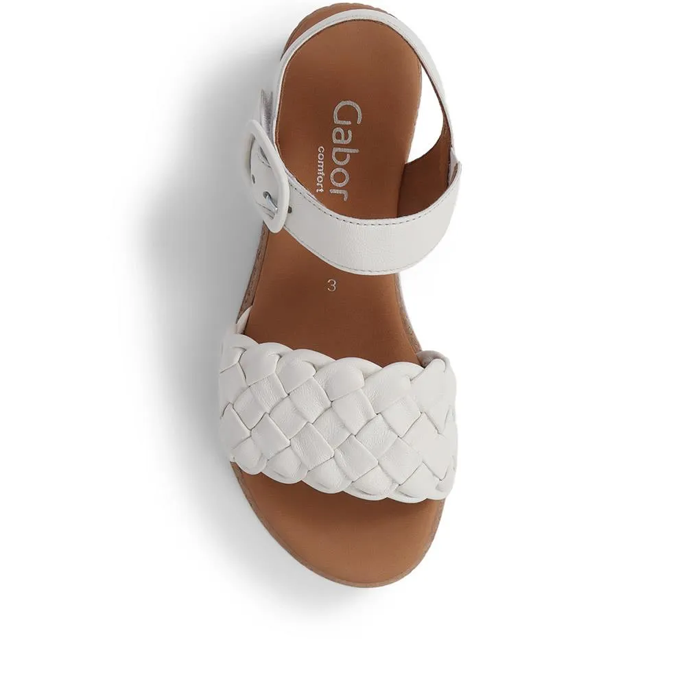 Leather Wedge Heeled Sandals - GAB39503 / 325 081 - White sold by Jones Bootmaker product image thumbnail 5