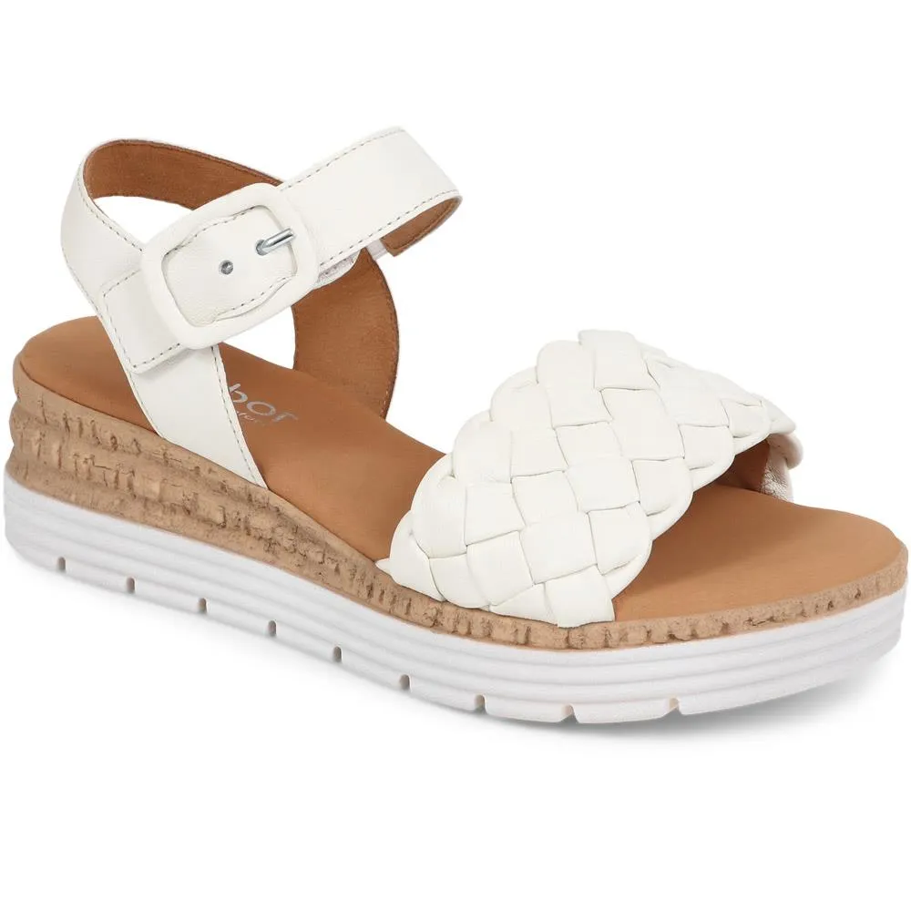 Leather Wedge Heeled Sandals - GAB39503 / 325 081 - White sold by Jones Bootmaker product image thumbnail 2