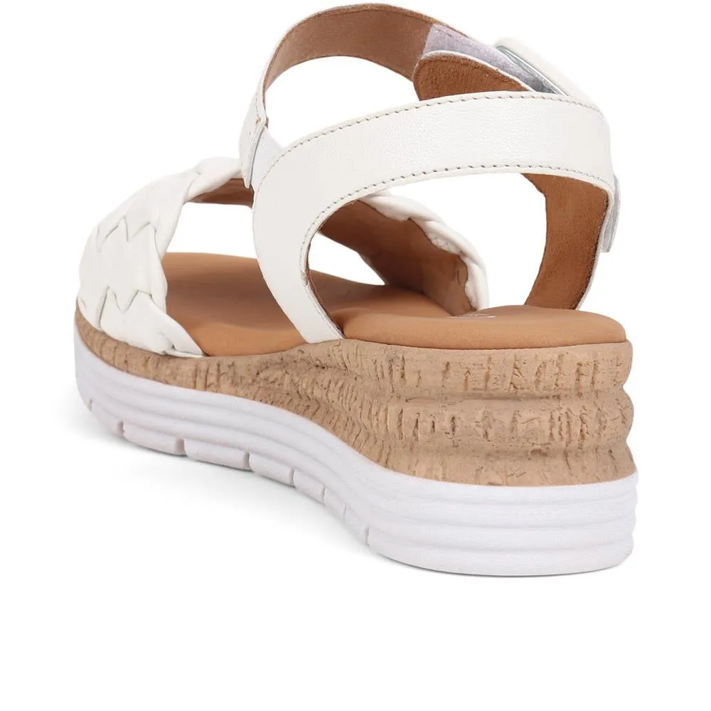 Leather Wedge Heeled Sandals - GAB39503 / 325 081 - White sold by Jones Bootmaker product image thumbnail 3