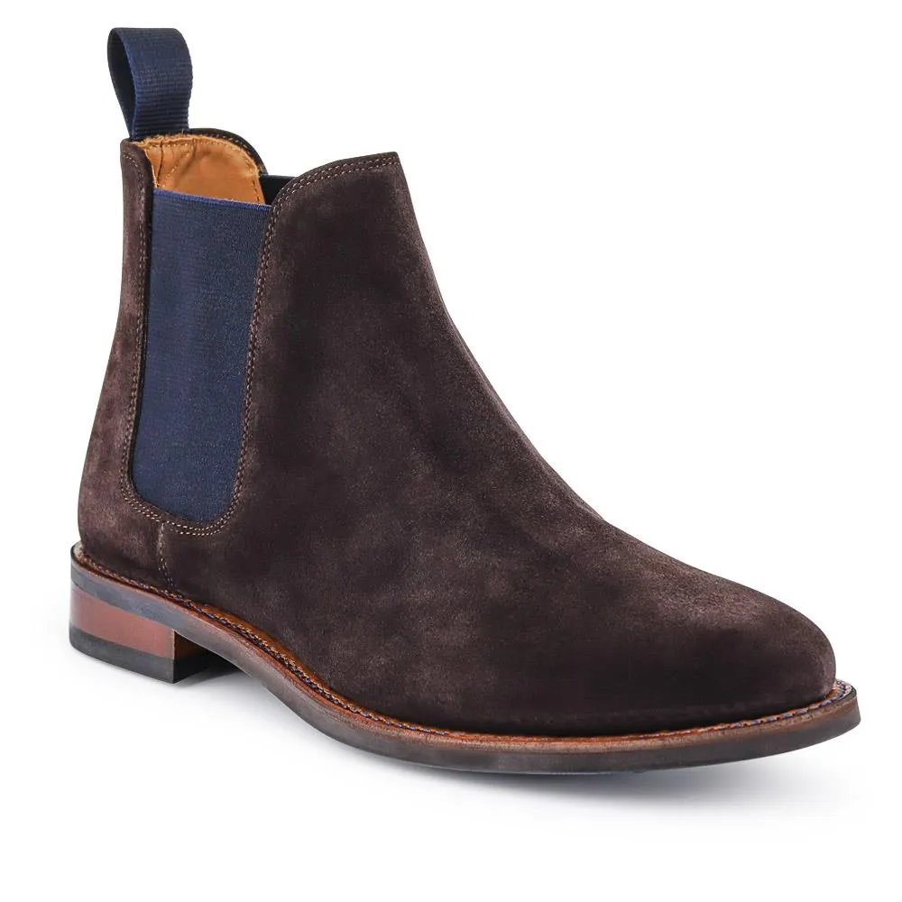 Bayridge Leather Chelsea Boots - BAYRIDGE2 / 324 403 - Dark Brown Suede sold by Jones Bootmaker product image thumbnail 2