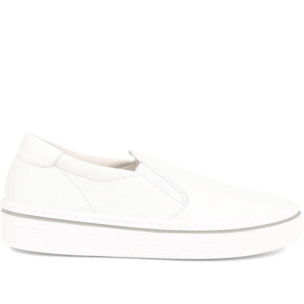 Compass Leather Pumps - GAB37518 / 323 537 - White sold by Jones Bootmaker