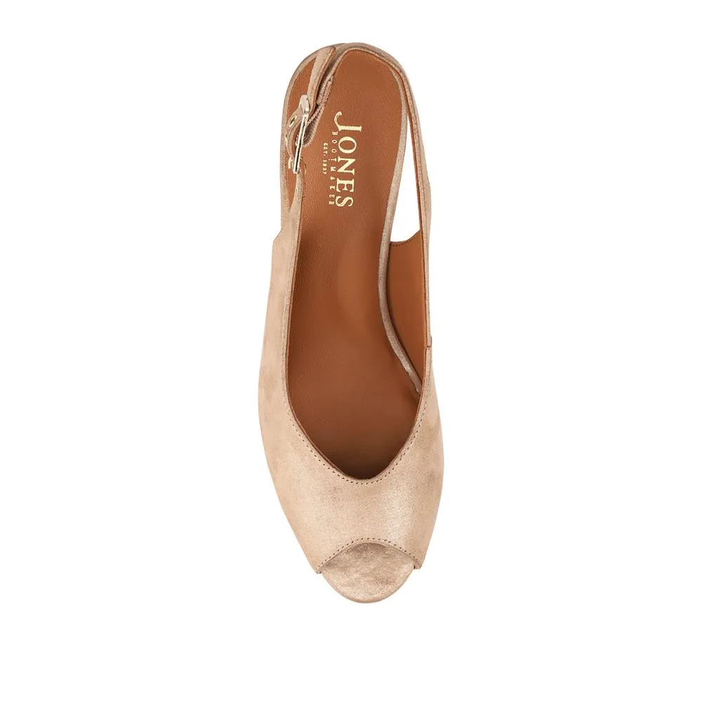 Xiomara Leather Slingback Court Shoes - XIOMARA / 327 552 - Gold Leather sold by Jones Bootmaker product image thumbnail 4