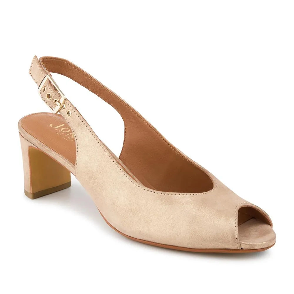 Xiomara Leather Slingback Court Shoes - XIOMARA / 327 552 - Gold Leather sold by Jones Bootmaker product image thumbnail 2
