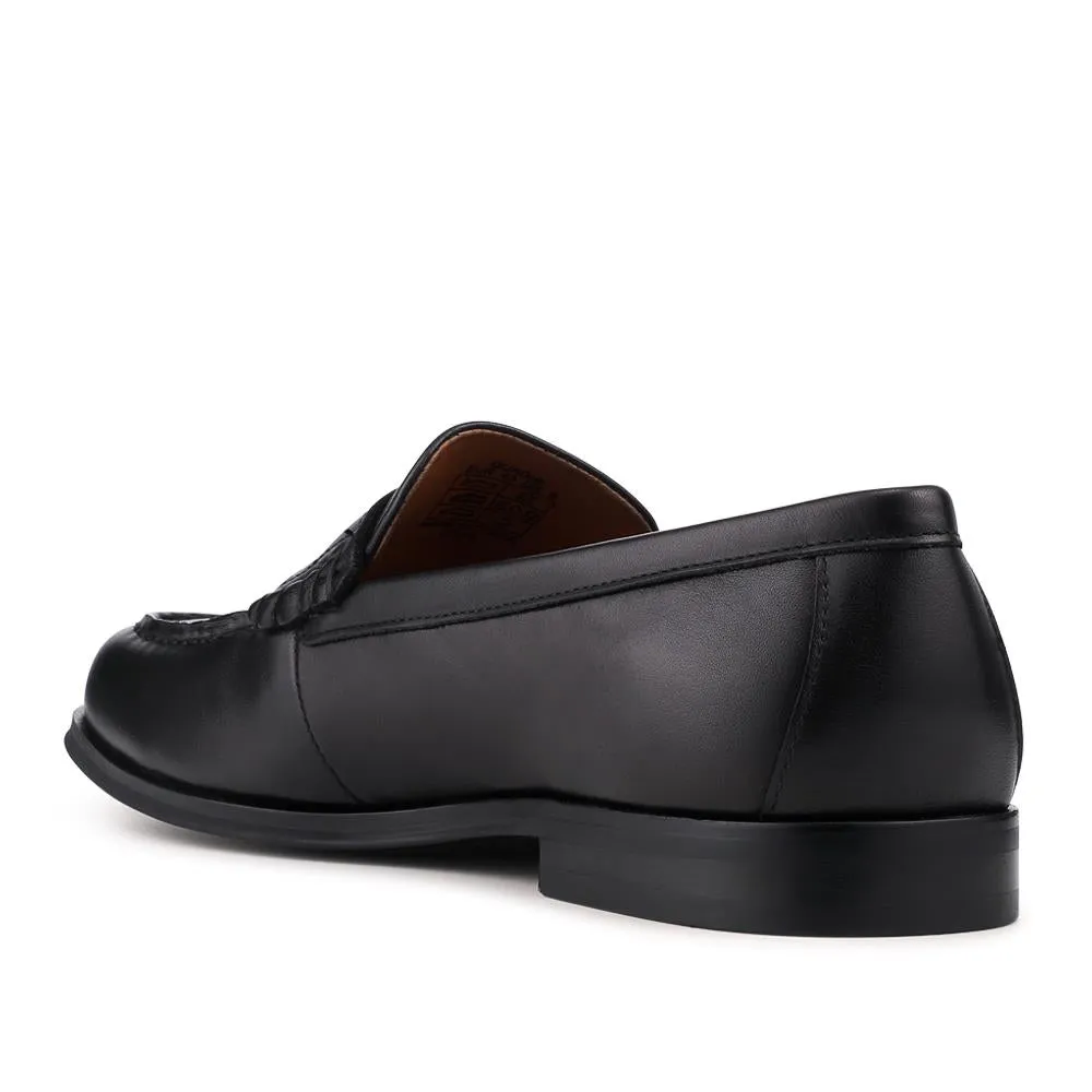 Quadir Slip On Leather Penny Loafers - QUADIR / 328 620 - Black sold by Jones Bootmaker