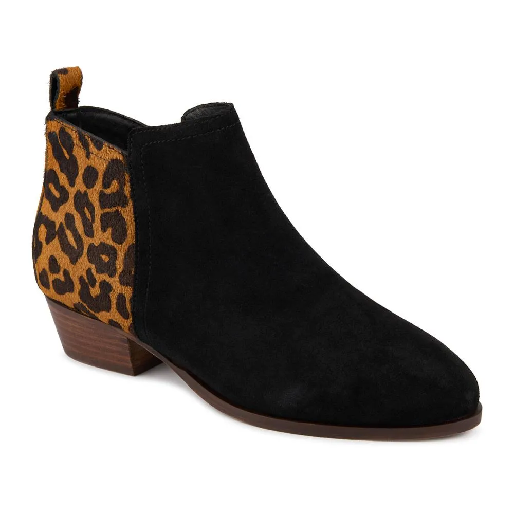 Florie Heeled Leather Ankle Boots - FLORIE / 324 290 - Black Leopard sold by Jones Bootmaker product image thumbnail 2