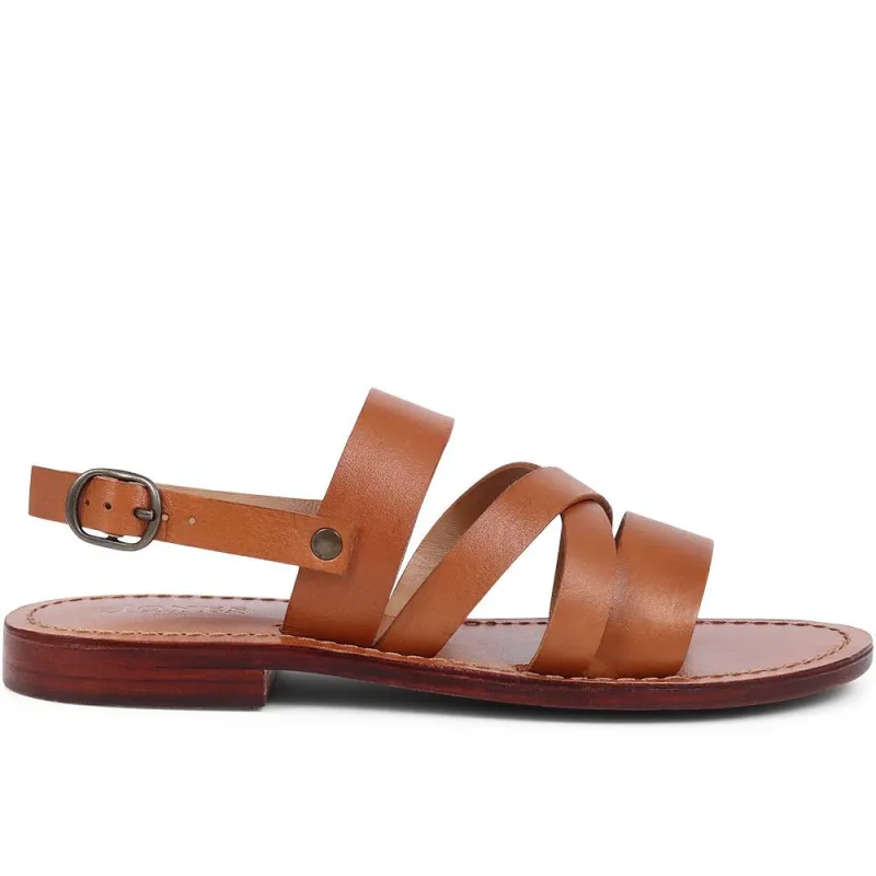 Hermione Leather Sandals  - HERMIONE / 325 181 - Tan sold by Jones Bootmaker