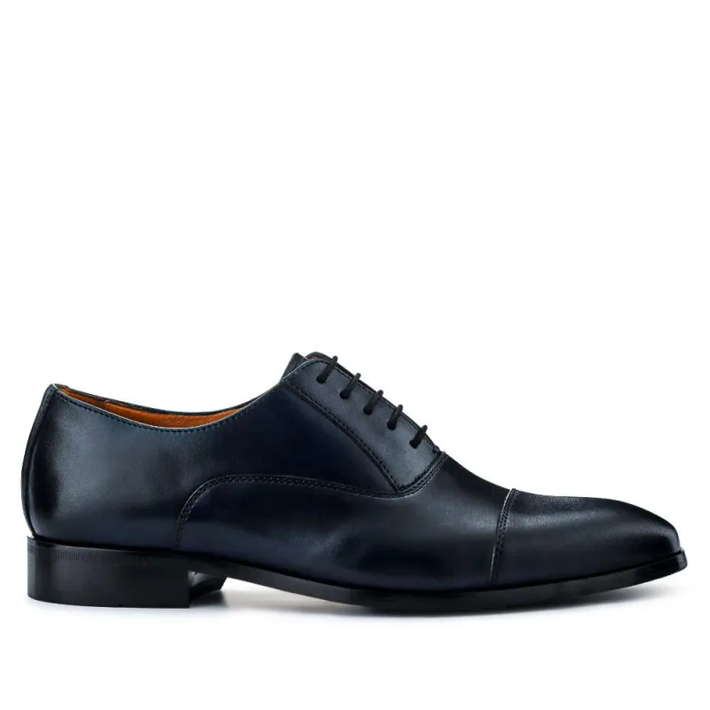 Marvin Leather Oxford Shoes - MARVIN / 325 748 - Navy sold by Jones Bootmaker