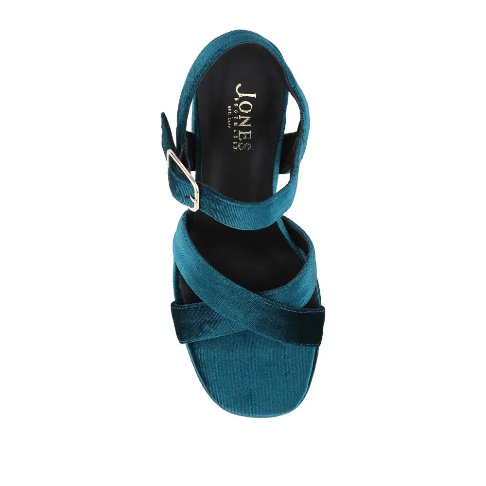 Gladiola2 Leather Platform Sandals - GLADIOLA2 / 325 048 - Teal Velvet sold by Jones Bootmaker product image thumbnail 4