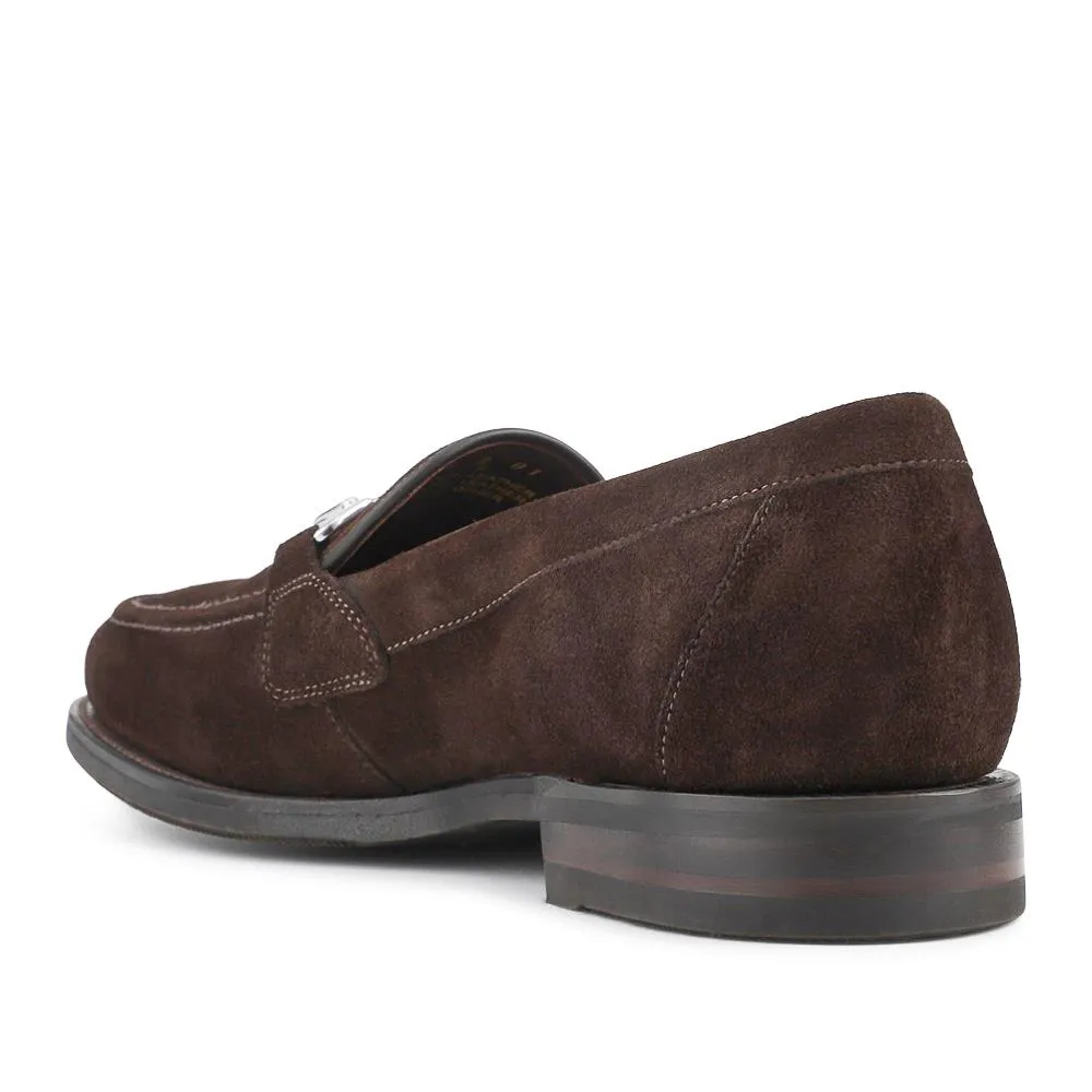 Loake Leather Buckled Loafers - LOA42500 / 328 636 - Dark Brown Suede sold by Jones Bootmaker product image thumbnail 3