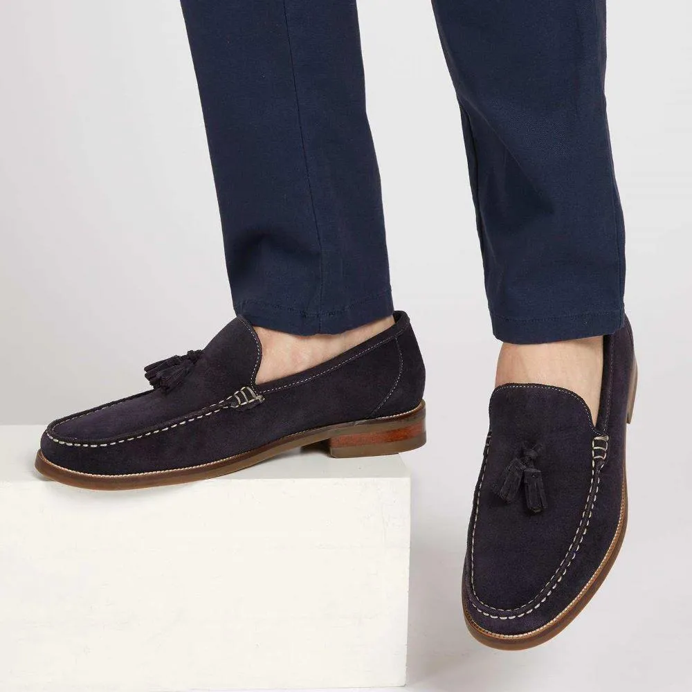 Ronan Leather Tassel Loafers - RONAN / 323 414 - Navy Suede sold by Jones Bootmaker product image thumbnail 5