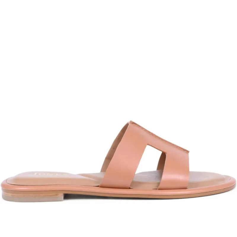 Lilli Leather Mule Sandals - LILLI / 323 349 - Tan sold by Jones Bootmaker