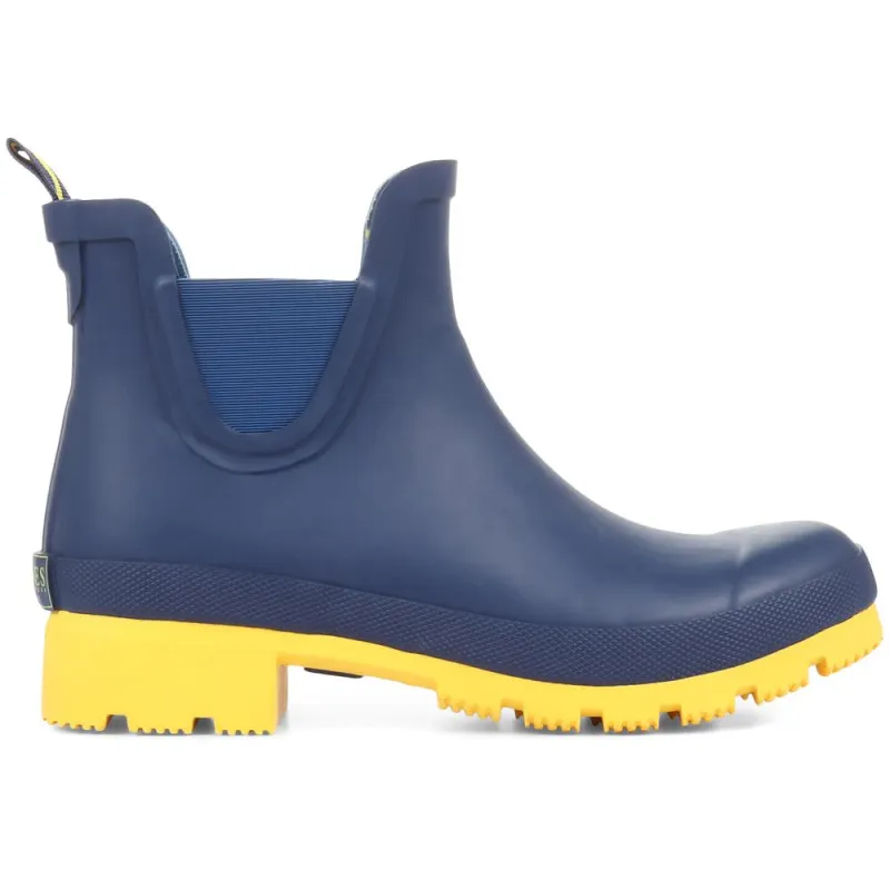 Mai Chelsea-Style Wellington Boots - MAI / 321 042 - Navy-Yellow sold by Jones Bootmaker