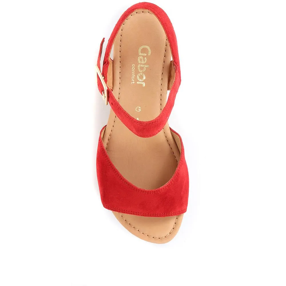 Nieve Two Strap Wedge Sandals - GAB31516 / 317 910 - Red sold by Jones Bootmaker product image thumbnail 4