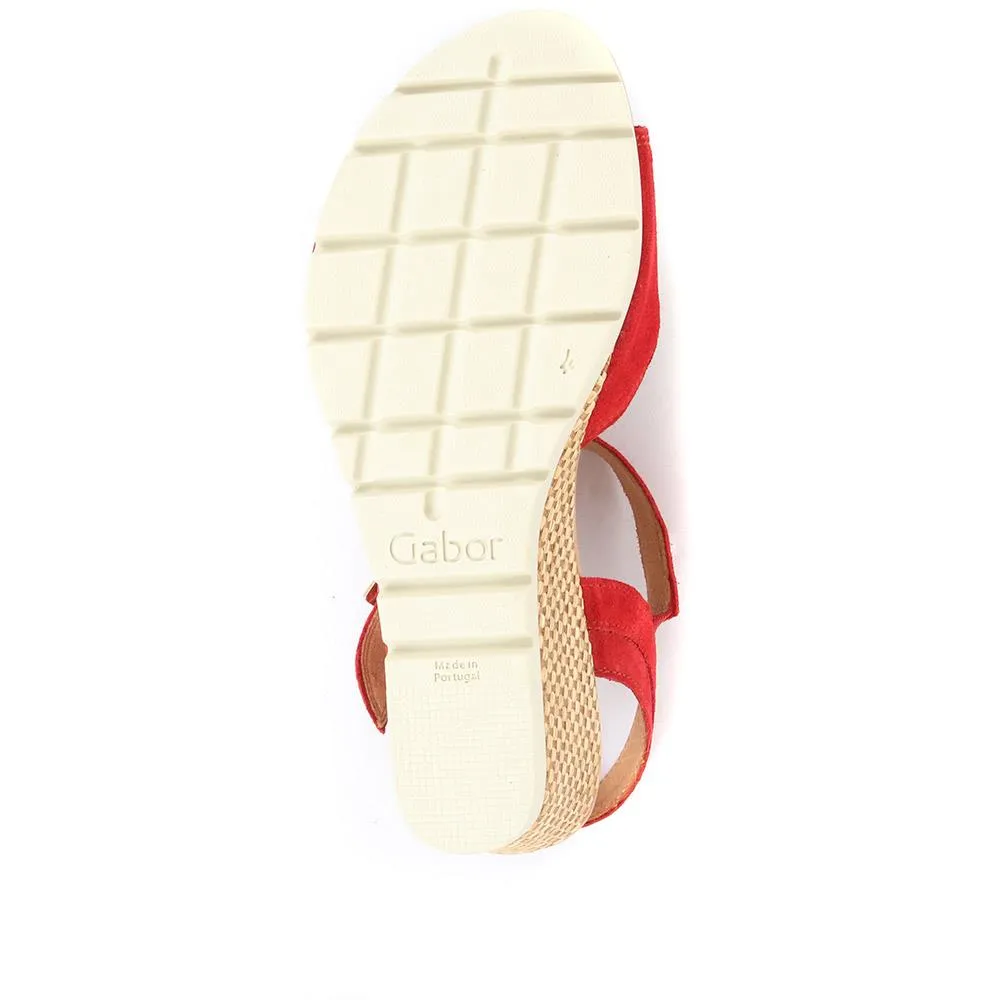 Nieve Two Strap Wedge Sandals - GAB31516 / 317 910 - Red sold by Jones Bootmaker product image thumbnail 5