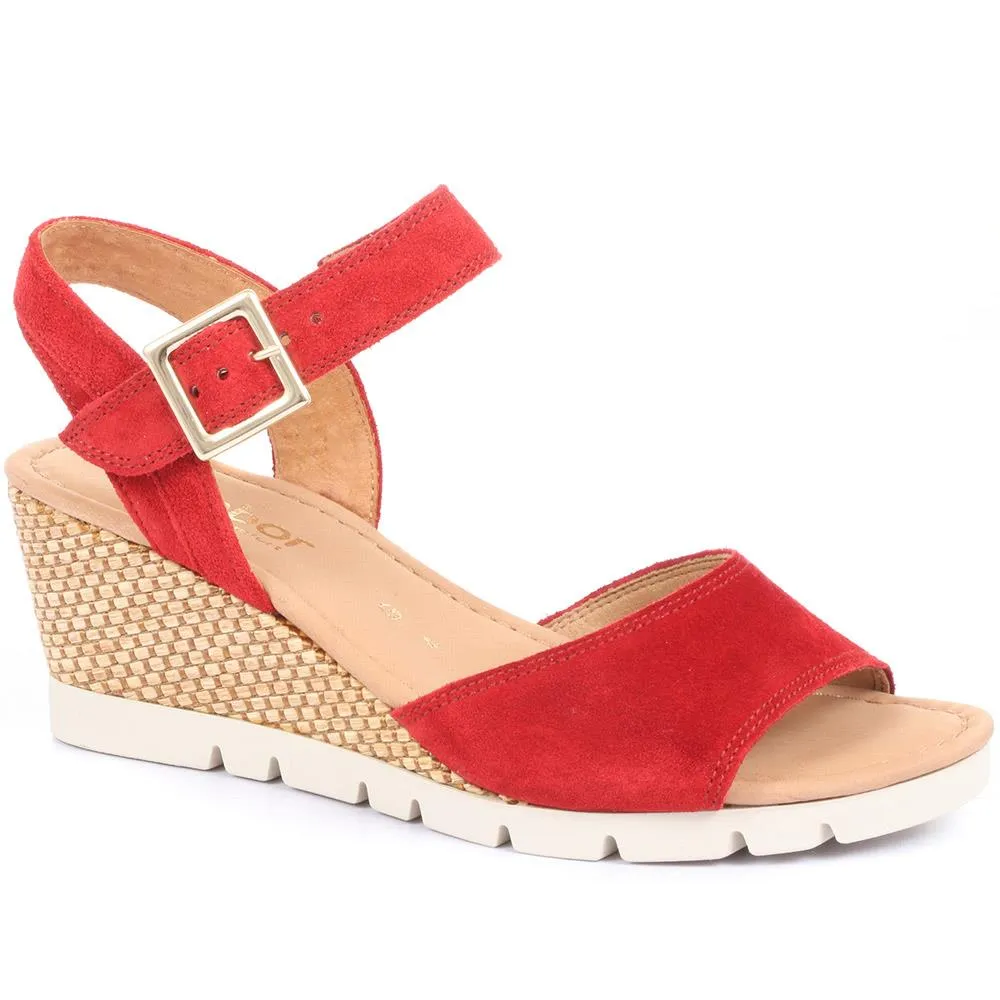 Nieve Two Strap Wedge Sandals - GAB31516 / 317 910 - Red sold by Jones Bootmaker product image thumbnail 2