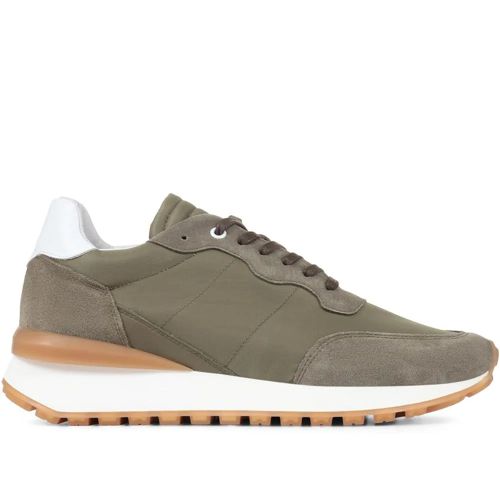 Skipton Lace-Up Trainers - SKIPTON / 322 600 - Khaki sold by Jones Bootmaker
