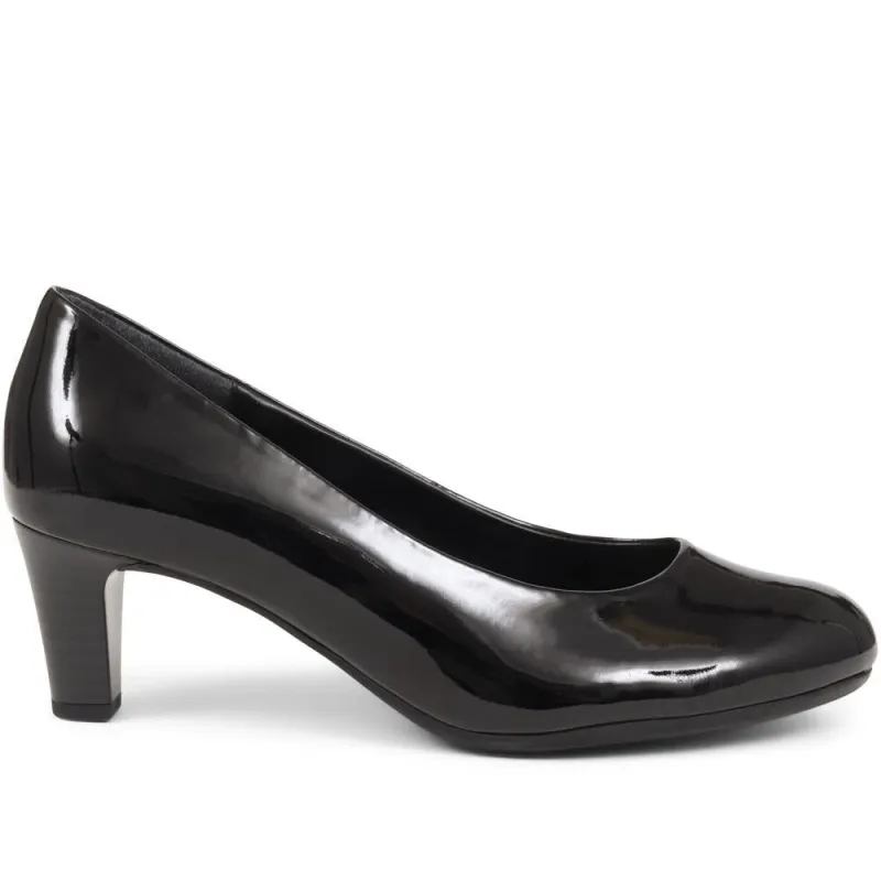 Leather Court Shoes - GAB37523 / 323 654 - Black sold by Jones Bootmaker