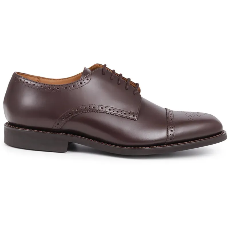 Mile End Goodyear Welted Polished Leather Brogues - MILEEND2 / 318 986 - Brown sold by Jones Bootmaker