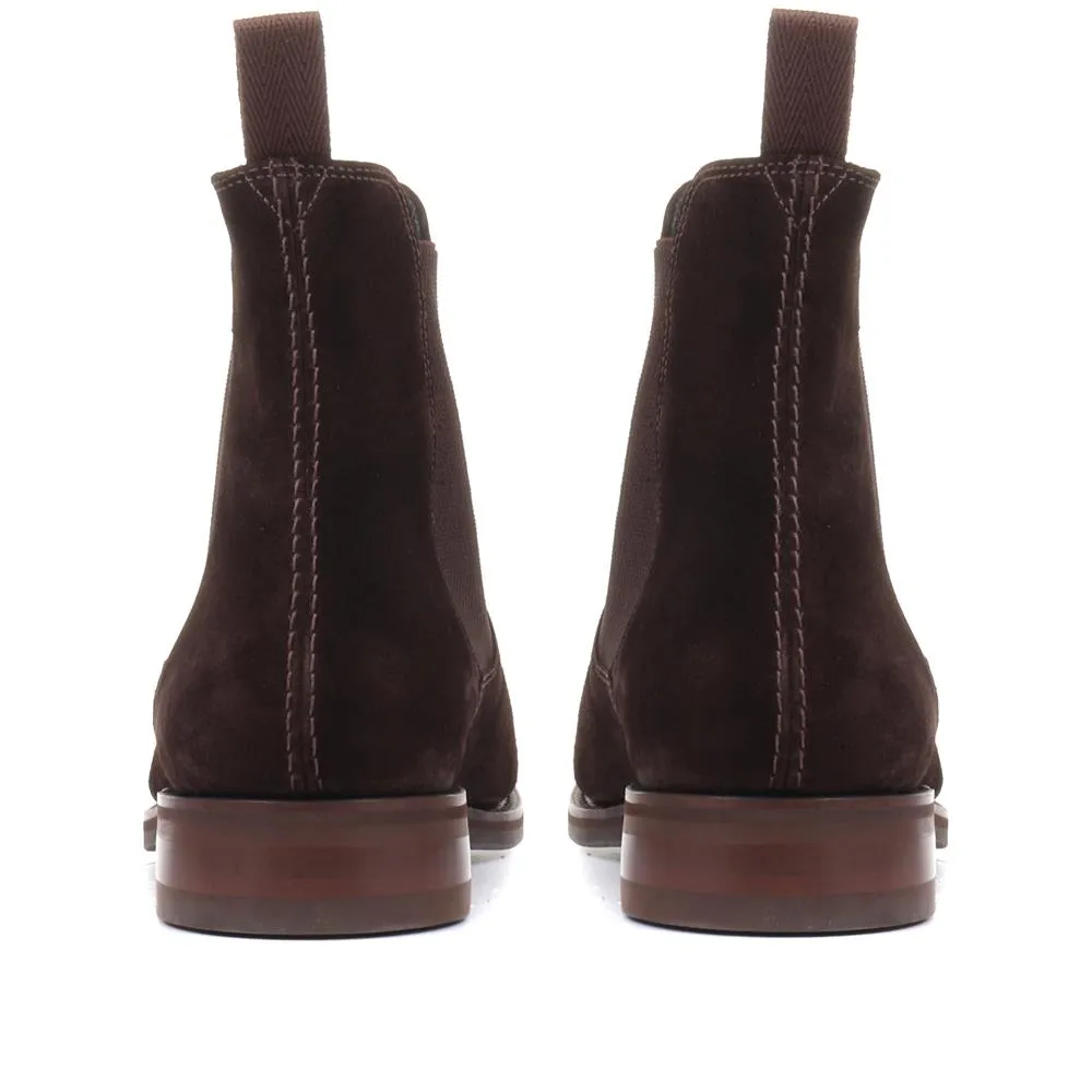 Colorado Goodyear Welted Chelsea Boots - LOA34001 / 320 289 - Dark Brown Suede sold by Jones Bootmaker product image thumbnail 3