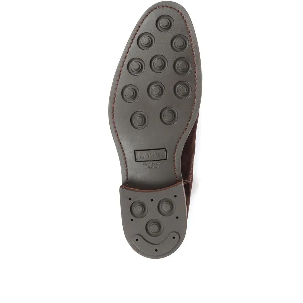 Colorado Goodyear Welted Chelsea Boots - LOA34001 / 320 289 - Dark Brown Suede sold by Jones Bootmaker product image thumbnail 4