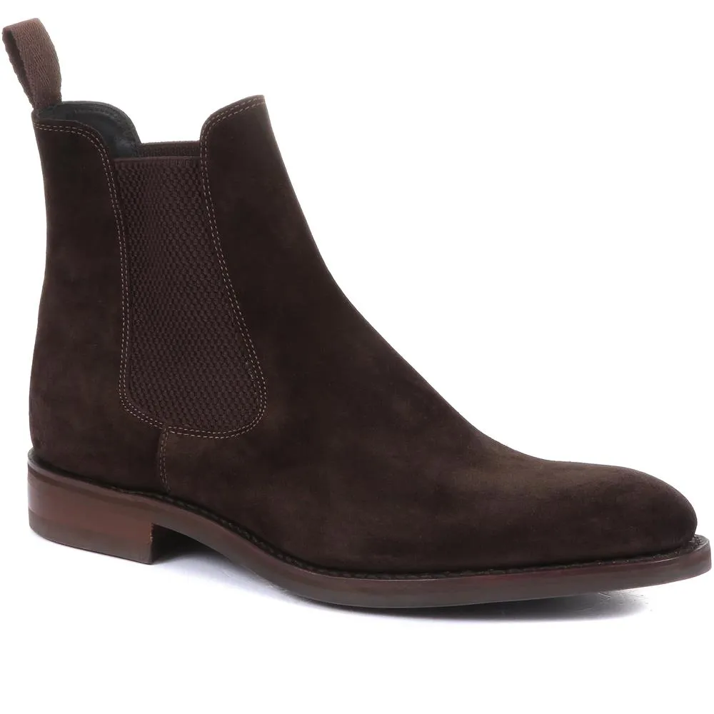 Colorado Goodyear Welted Chelsea Boots - LOA34001 / 320 289 - Dark Brown Suede sold by Jones Bootmaker product image thumbnail 2
