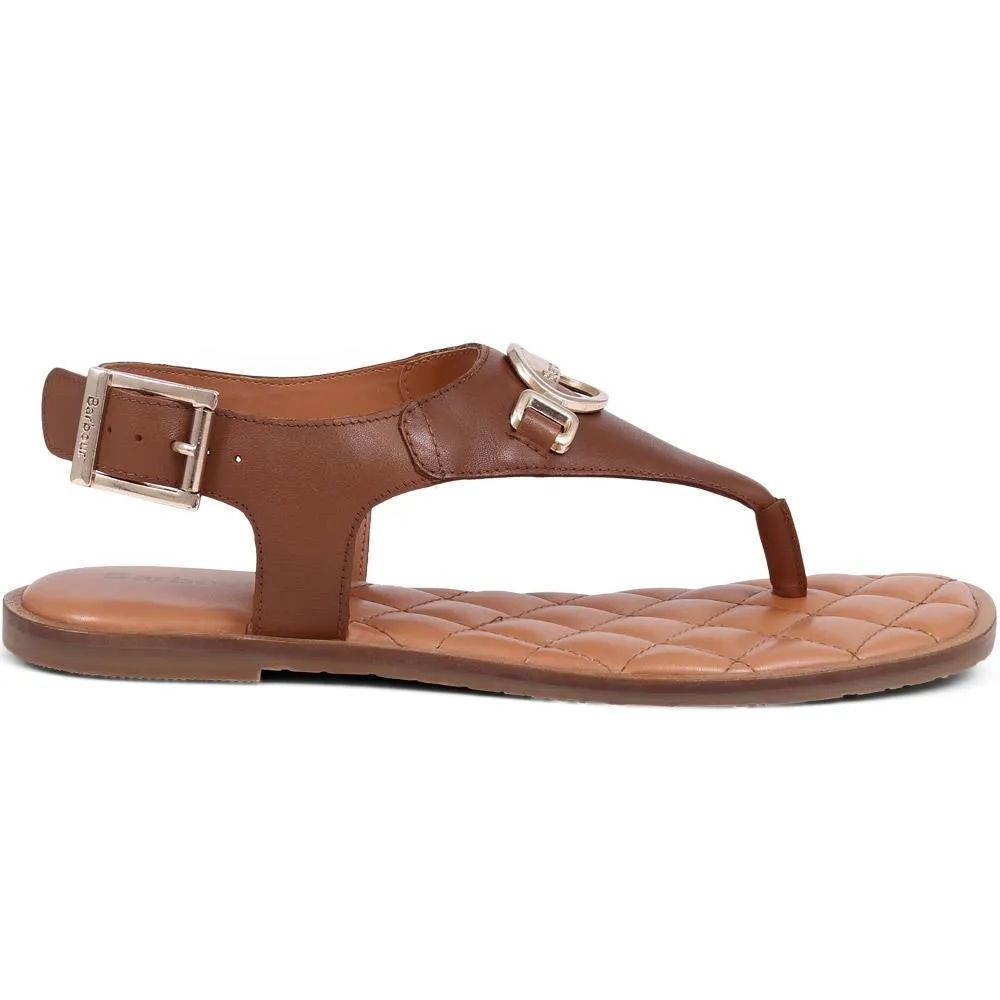 Vivienne Embellished Leather Sandals - BARBR39506 / 324 825 - Cognac sold by Jones Bootmaker