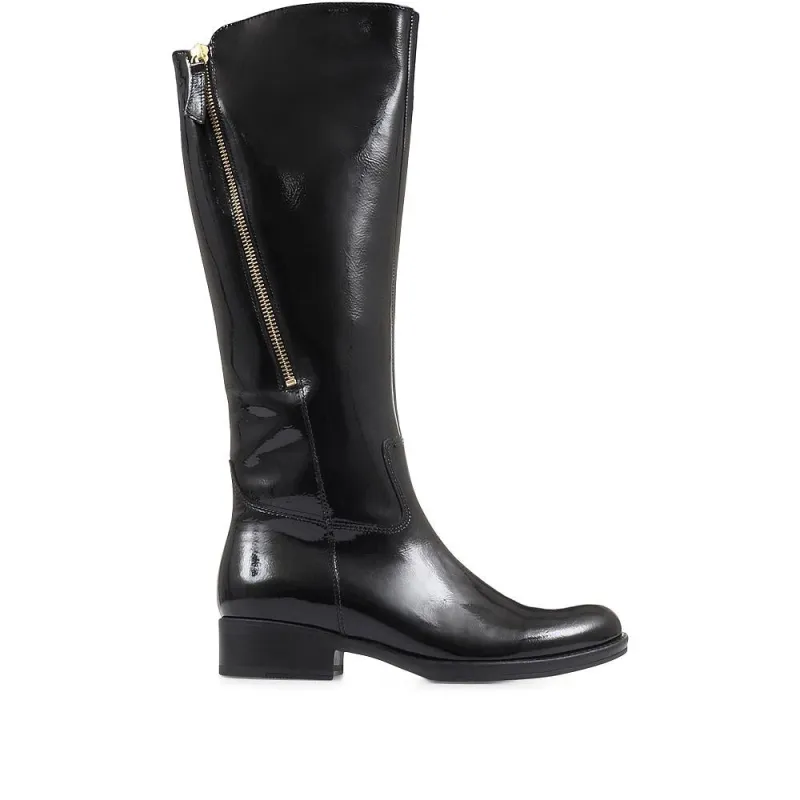 Adelina Patent Long Boots - GAB36504 / 322 687 - Black Patent sold by Jones Bootmaker