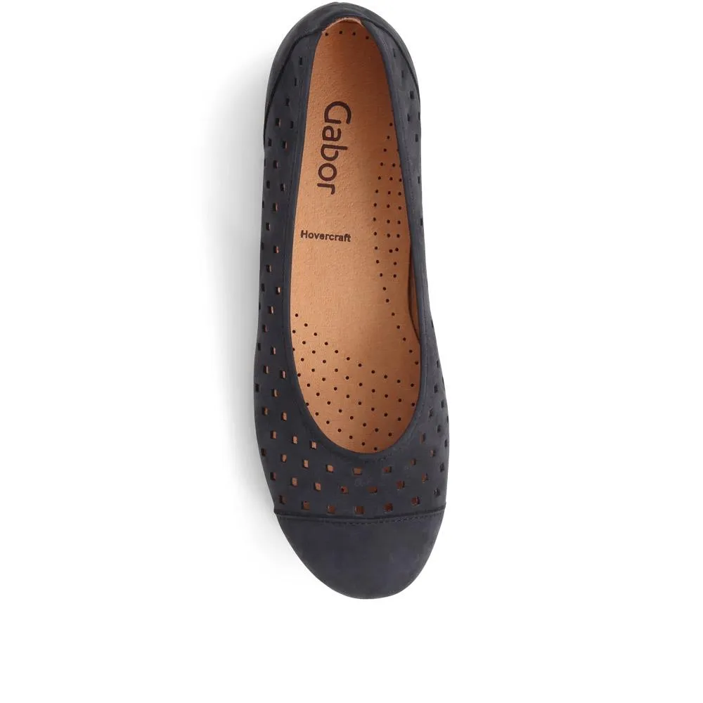 Ruffle Cut-Out Leather Pumps - GAB29571 / 314 659 - Navy sold by Jones Bootmaker product image thumbnail 5