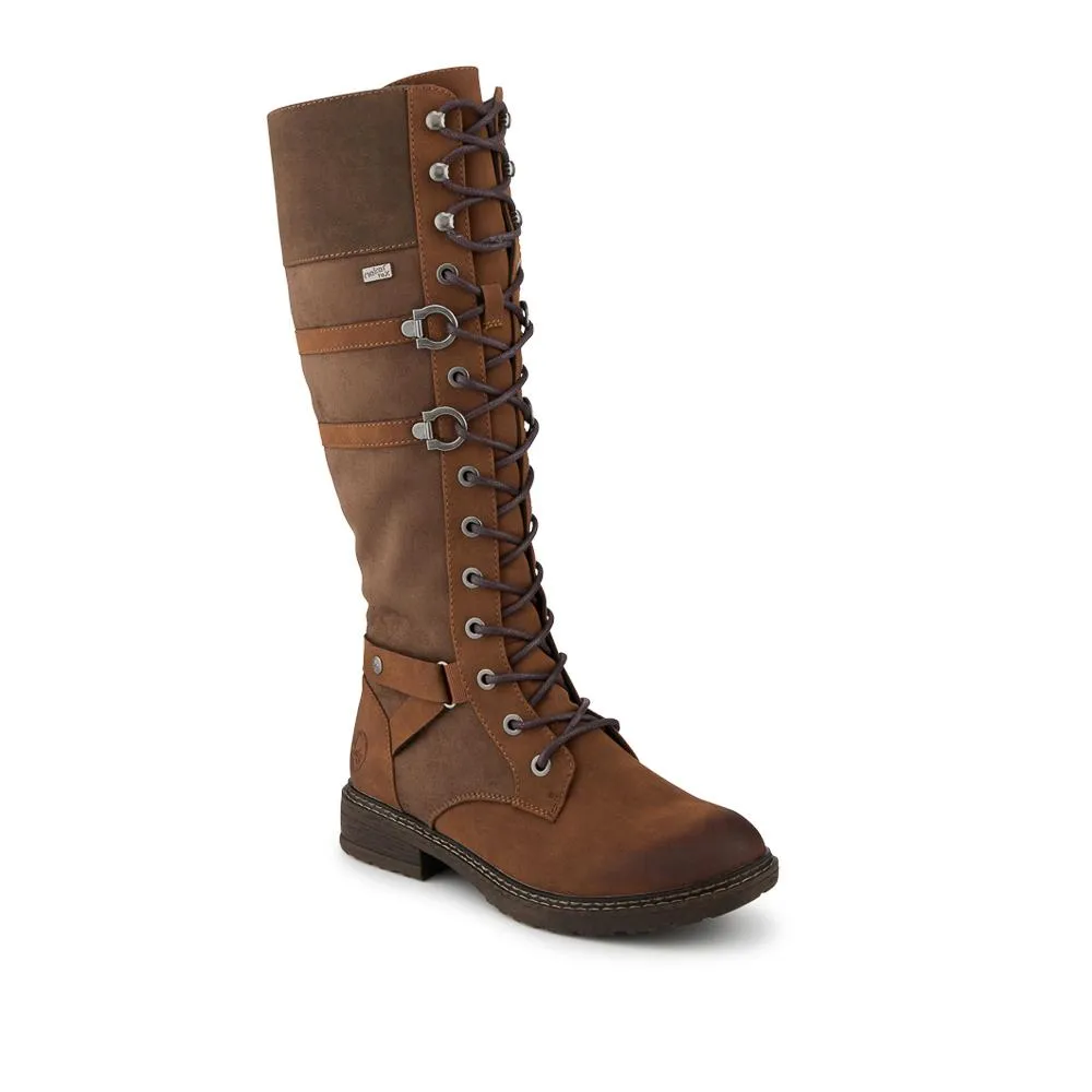 Rieker Lace & Zip Long Boots - RKR42547 / 328 187 - Tan sold by Jones Bootmaker product image thumbnail 2