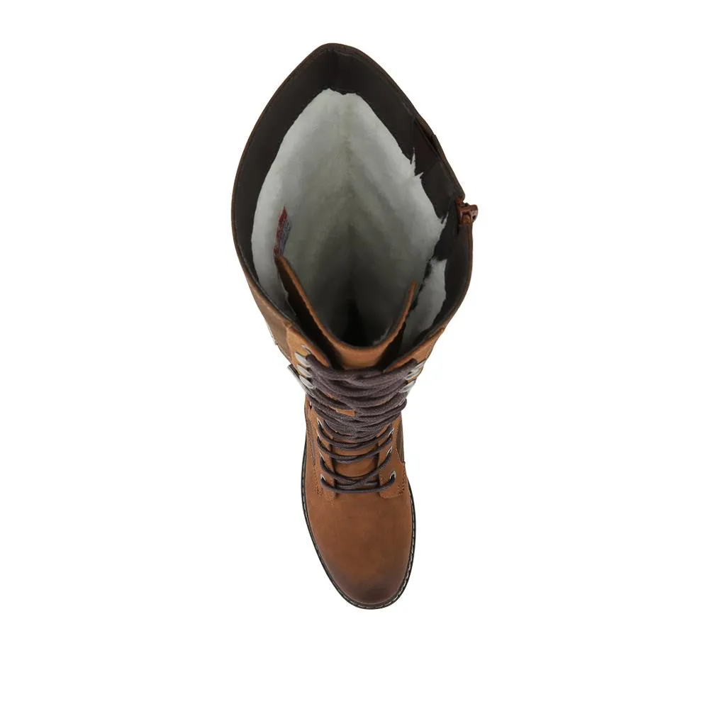 Rieker Lace & Zip Long Boots - RKR42547 / 328 187 - Tan sold by Jones Bootmaker product image thumbnail 4