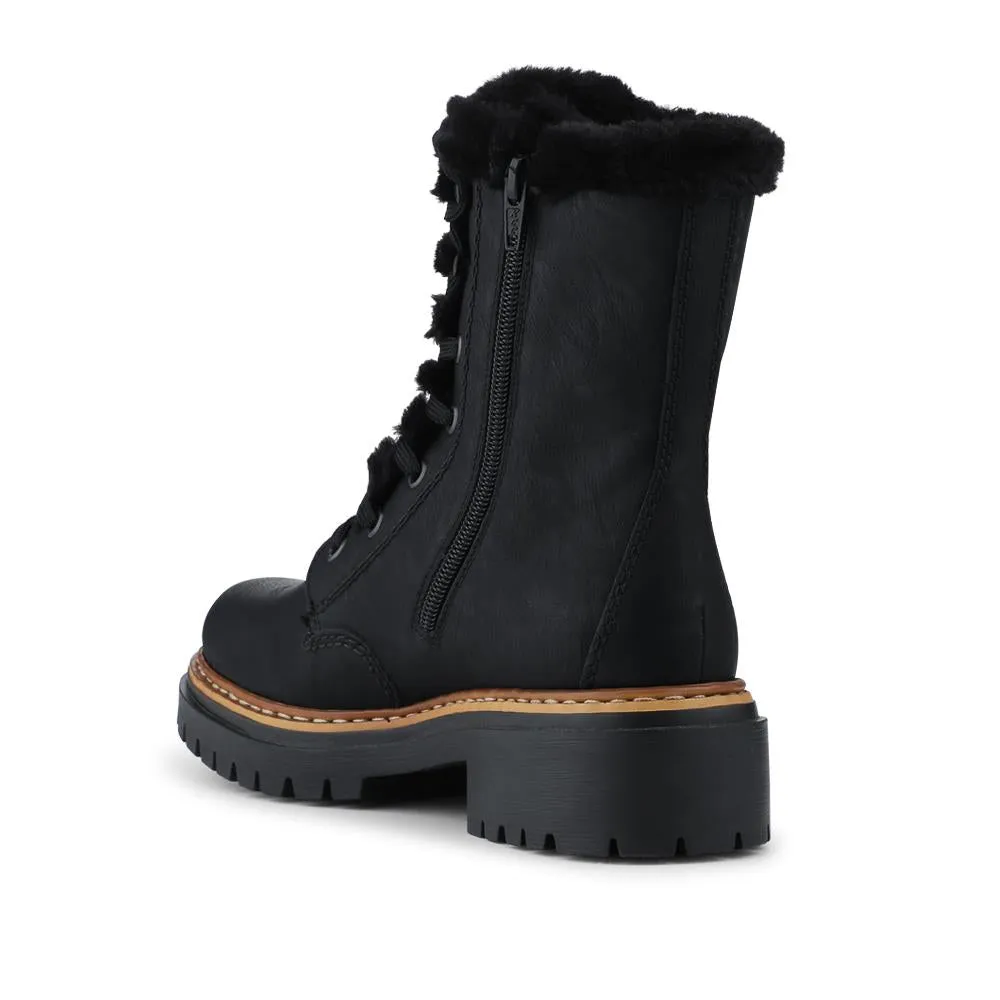 Rieker Cushioned Lace Up Boots - RKR42543 / 328 184 - Black sold by Jones Bootmaker product image thumbnail 3