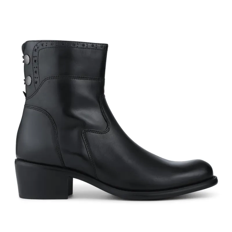 Laurelle Leather Zip Fasten Ankle Boots - LAURELLE / 328 214 - Black sold by Jones Bootmaker