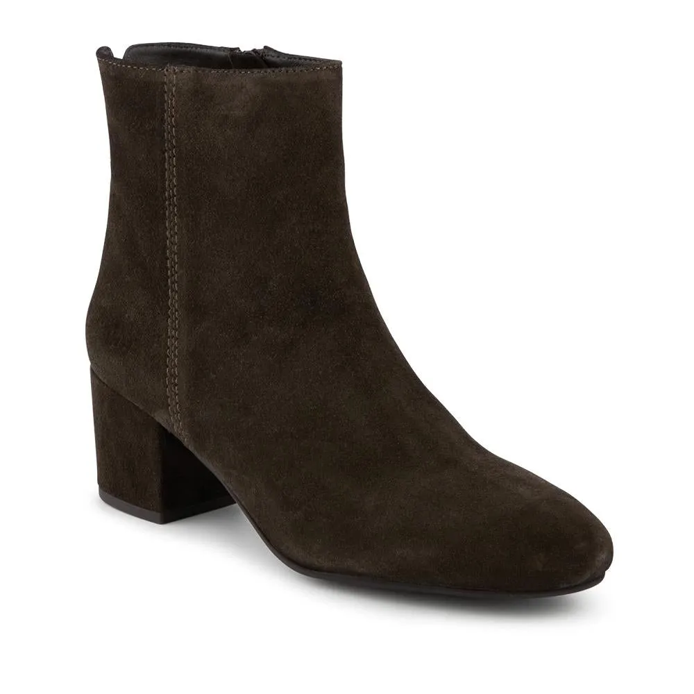 Kylee Smart Leather Zip Up Ankle Boots - KYLEE / 328 285 - Chocolate Suede sold by Jones Bootmaker product image thumbnail 2