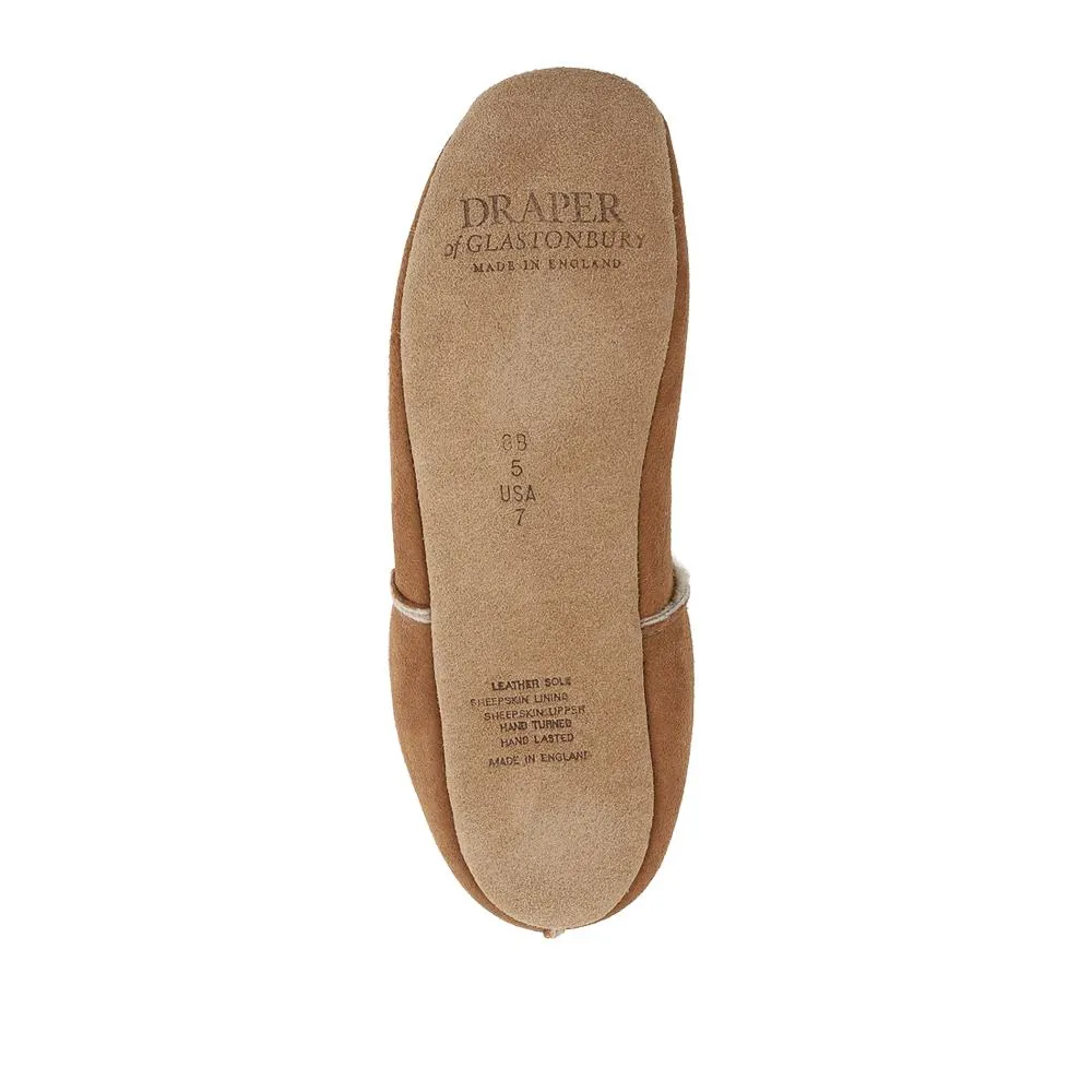 Drapers Glow Sheepskin Bootie Slippers - DRAPR42507 / 328 465 - Chestnut Suede sold by Jones Bootmaker product image thumbnail 5