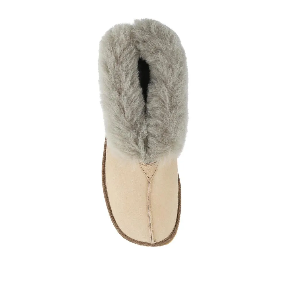 Drapers Sheepskin Bootie Slippers - DRAPR42506 / 328 464 - Taupe Suede sold by Jones Bootmaker product image thumbnail 4