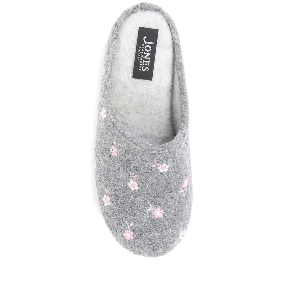 Elodia Embroidered Slipper Clogs - ELODIA / 322 777 - Grey sold by Jones Bootmaker product image thumbnail 4