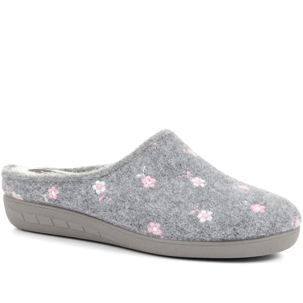 Elodia Embroidered Slipper Clogs - ELODIA / 322 777 - Grey sold by Jones Bootmaker product image thumbnail 2
