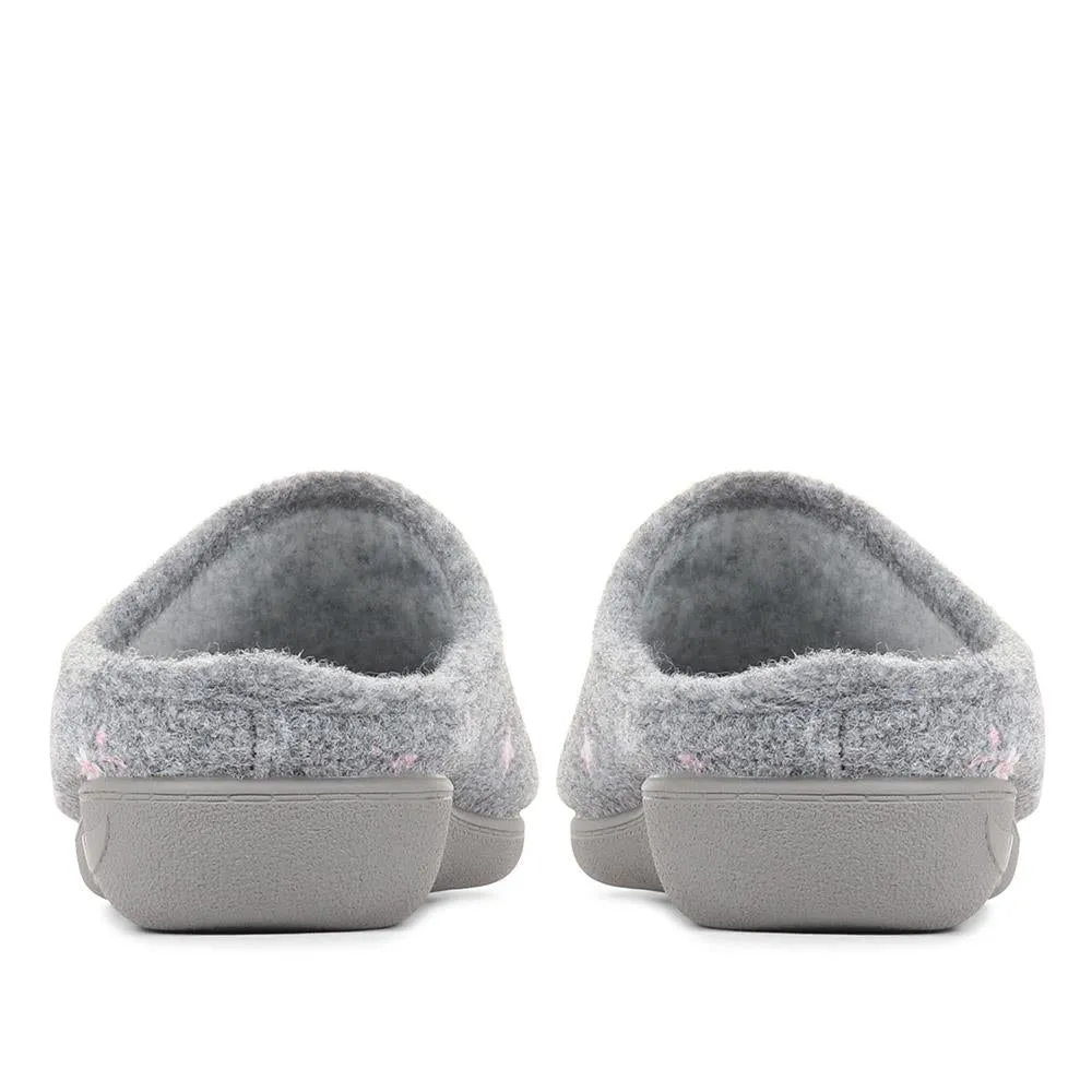 Elodia Embroidered Slipper Clogs - ELODIA / 322 777 - Grey sold by Jones Bootmaker product image thumbnail 3