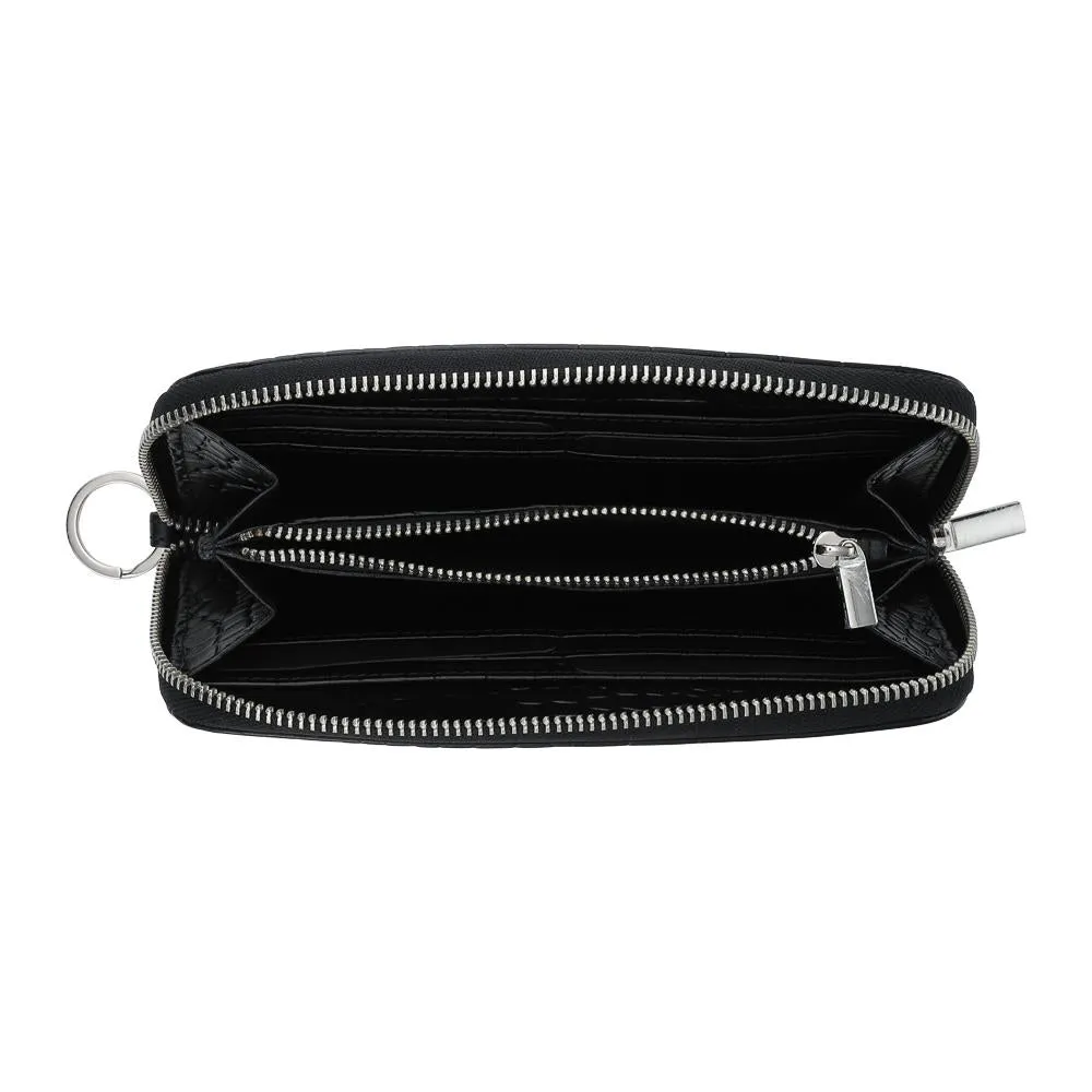 Windflower Croc-Patterned Leather Wallet - WINDFLOWER / 328 539 - Black sold by Jones Bootmaker product image thumbnail 2