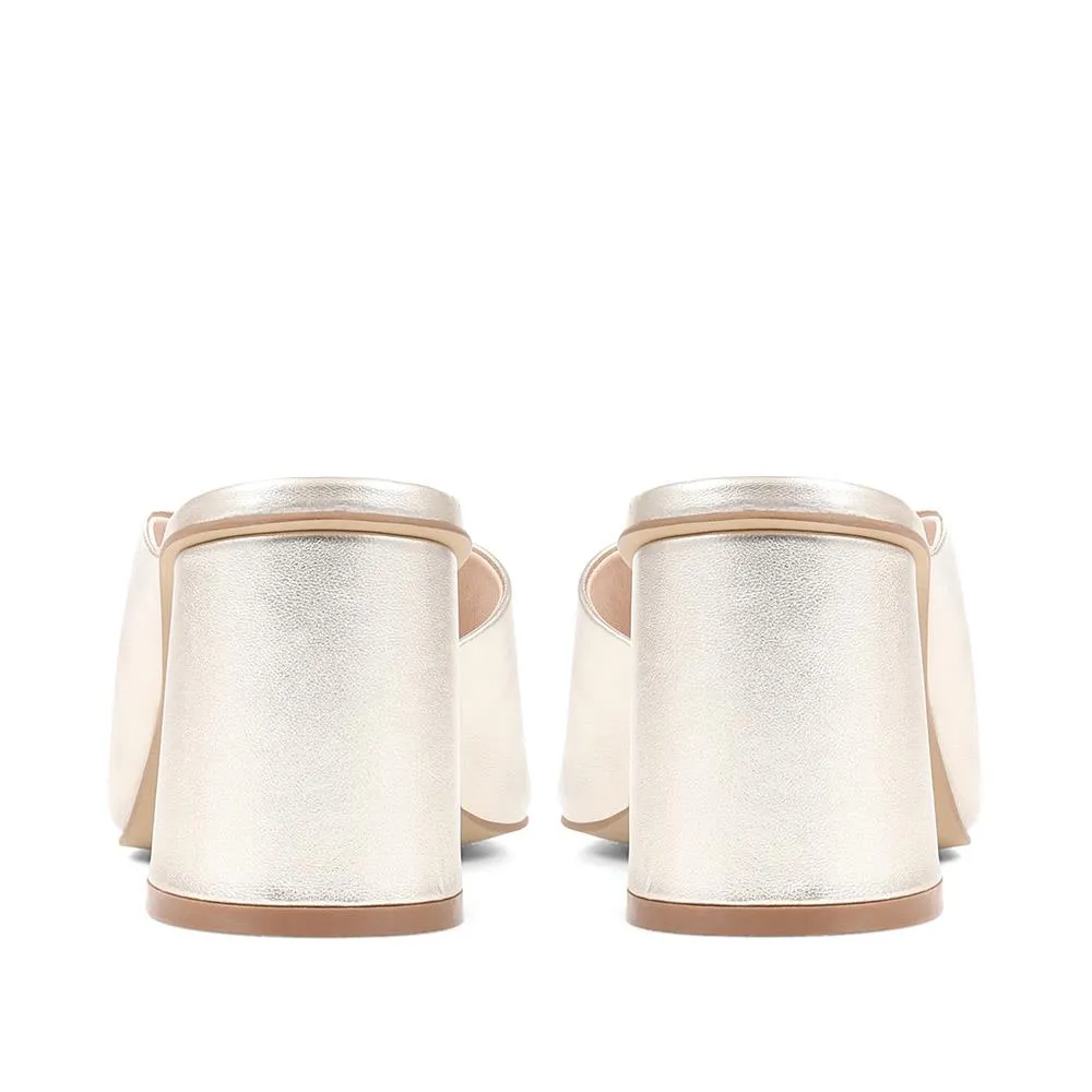 Lisetta Heeled Mules - LISETTA / 323 347 - Gold sold by Jones Bootmaker product image thumbnail 3