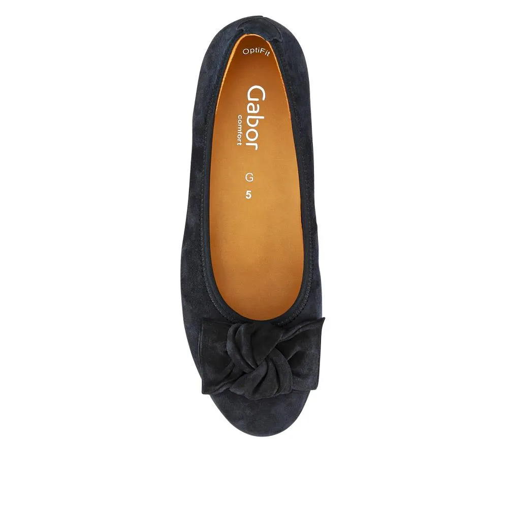 Picnic Leather Ballet Pumps - GAB40503 / 325 893 - Navy Suede sold by Jones Bootmaker product image thumbnail 4
