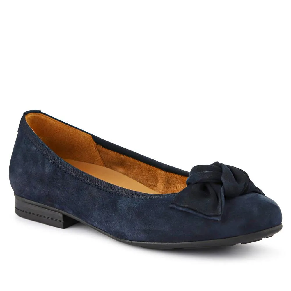 Picnic Leather Ballet Pumps - GAB40503 / 325 893 - Navy Suede sold by Jones Bootmaker product image thumbnail 2