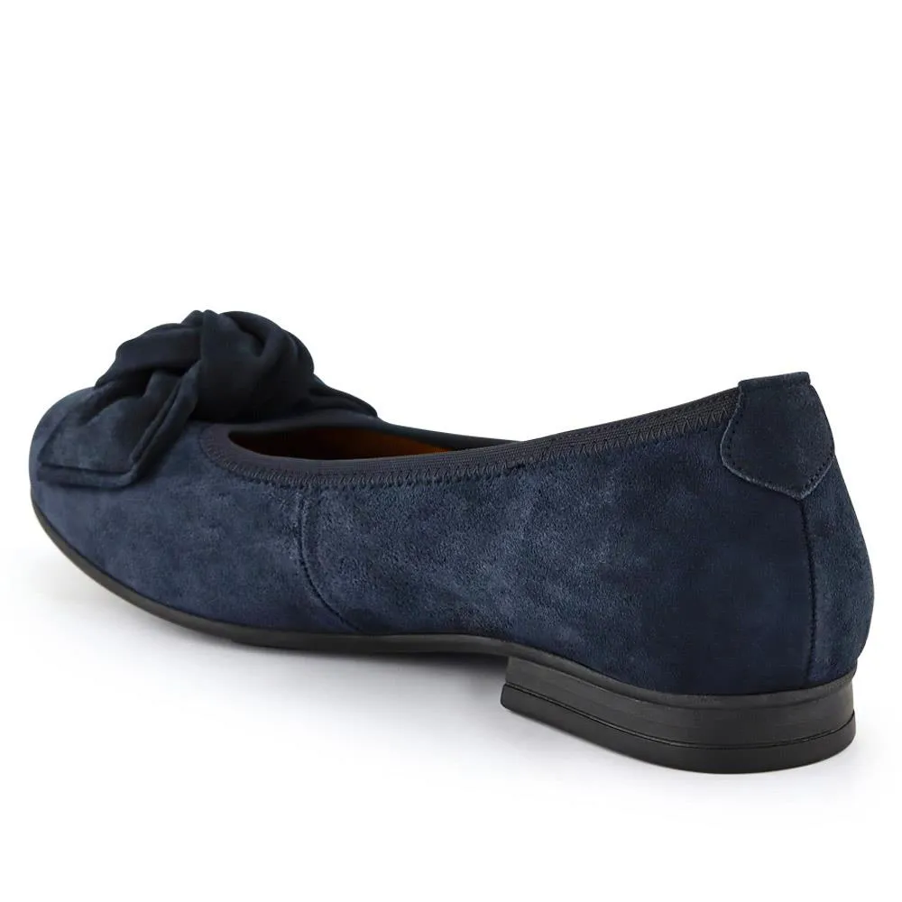 Picnic Leather Ballet Pumps - GAB40503 / 325 893 - Navy Suede sold by Jones Bootmaker product image thumbnail 3