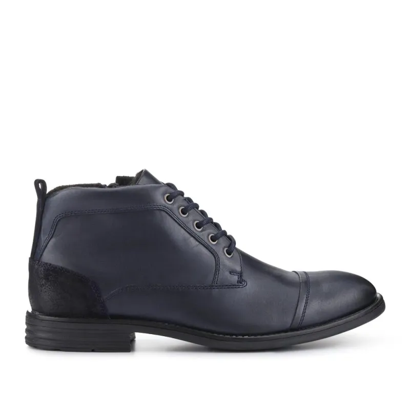 Dorian Smart Leather Ankle Boots - DORIAN / 328 079 - Navy sold by Jones Bootmaker