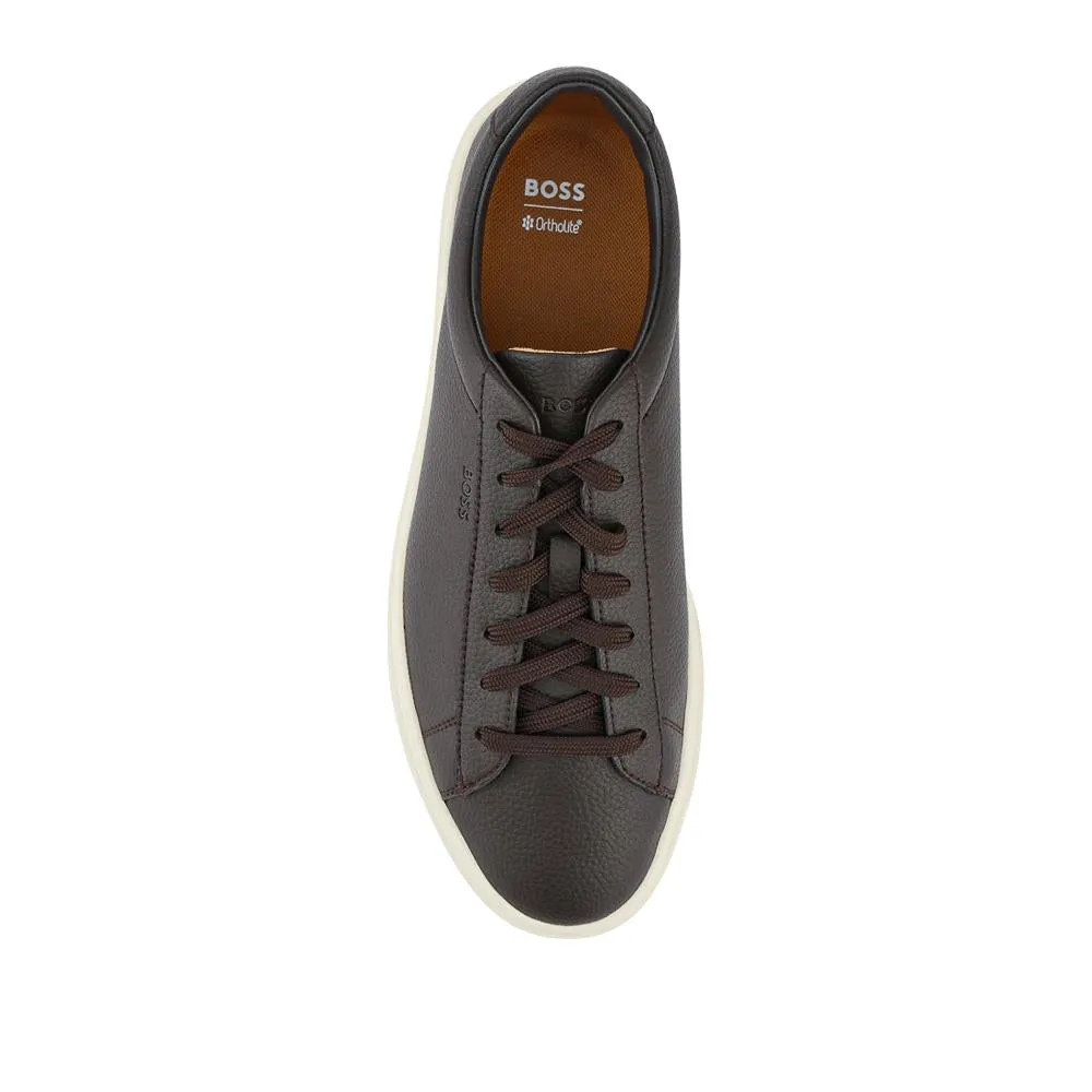 Hugo Boss Leather Low-Top Trainers - HUGO41504 / 327 624 - Dark Brown sold by Jones Bootmaker product image thumbnail 4