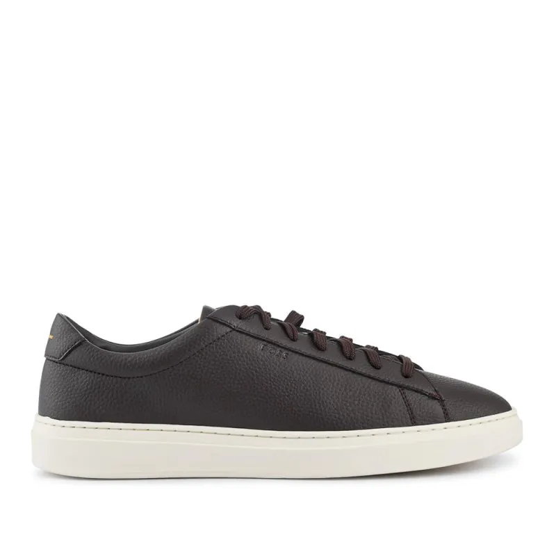 Hugo Boss Leather Low-Top Trainers - HUGO41504 / 327 624 - Dark Brown sold by Jones Bootmaker