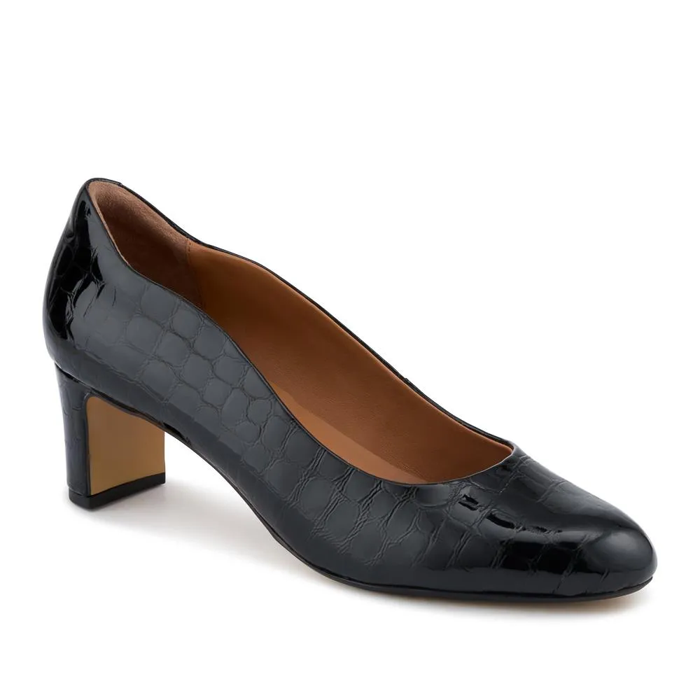Zoey Leather Court Shoes - ZOEY / 323 597 - Black Croc sold by Jones Bootmaker product image thumbnail 2