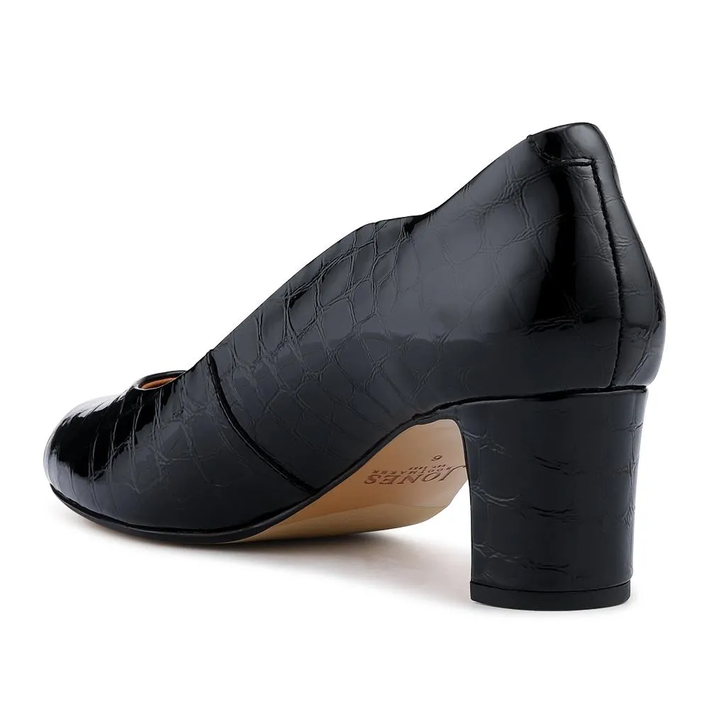 Zoey Leather Court Shoes - ZOEY / 323 597 - Black Croc sold by Jones Bootmaker product image thumbnail 3