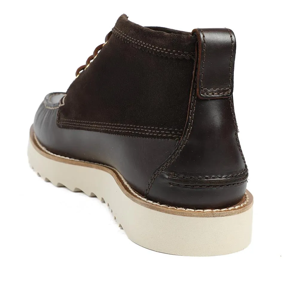 Barbour Hadston Leather Chukka Boots - BARBR42502 / 328 011 - Dark Brown sold by Jones Bootmaker product image thumbnail 3